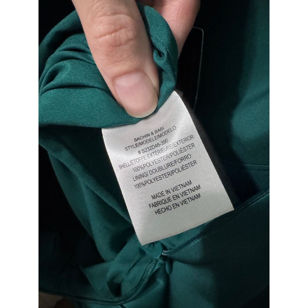 NWT Sachin Babi Green One Shoulder Amelia Mini Dress Size 6 - Picture 13 of 13